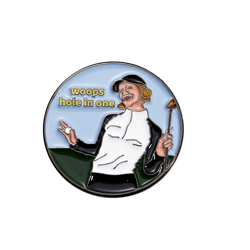 Marqueur de balle de golf magnétique amovible en alliage, accessoire de golf créatif, amusant et tendance, décoration de vacances, cadeaux