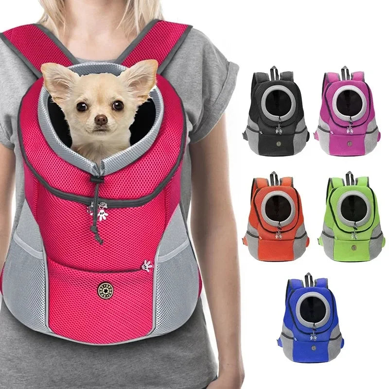 Double Shoulder Portable Outdoor Pet Dog Carrier Bag Travel Breathable Dog Backpack Outdoor Cat Carrier Pet Carrying Supplies