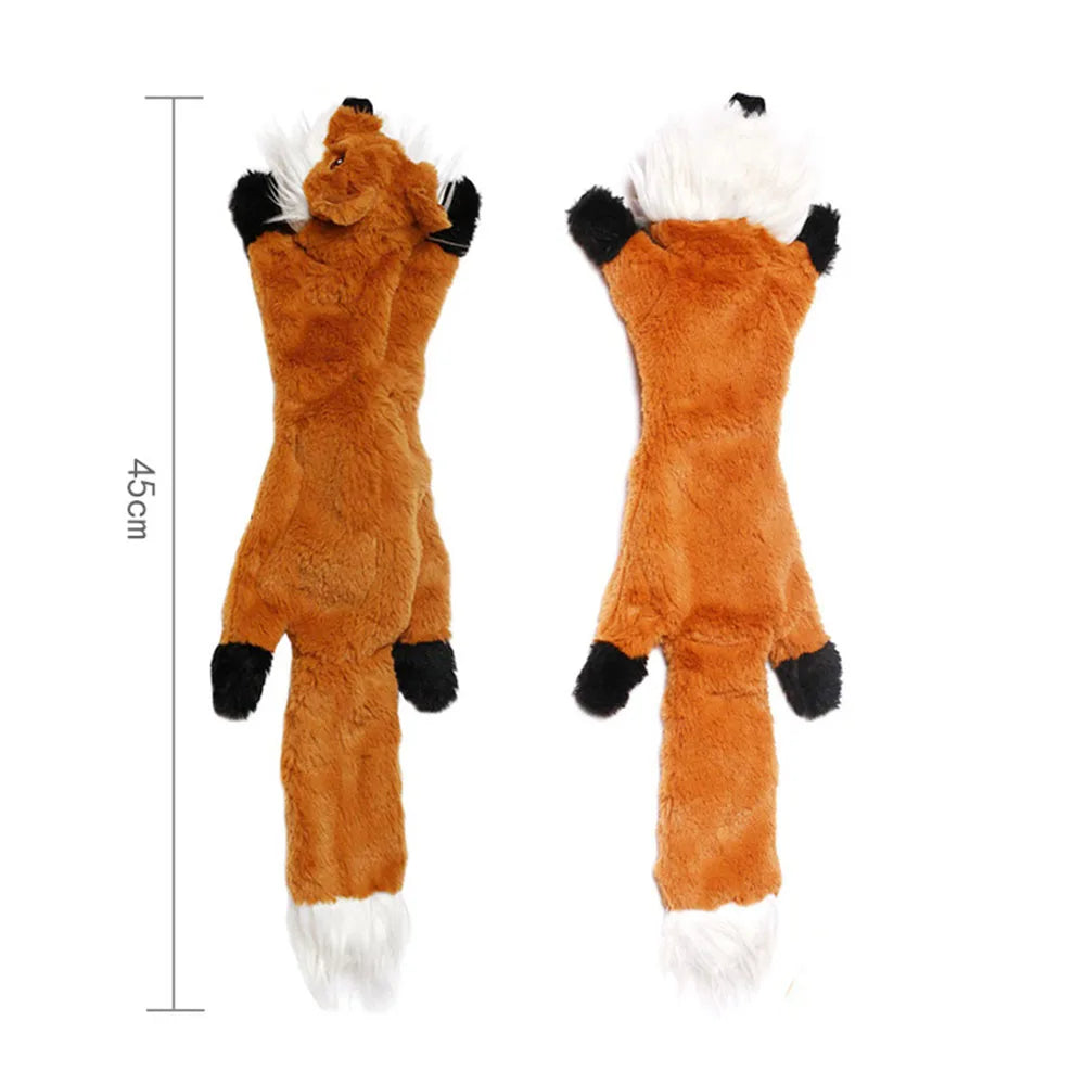 Jouet amusant pour chien, sans rembourrage, avec couineurs, en peluche durable, sans rembourrage, à mâcher