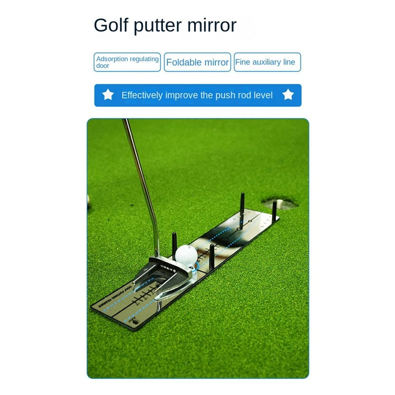 Entraînement au swing de golf, miroir de putting, aide à l'alignement, accessoires de golf, fournitures