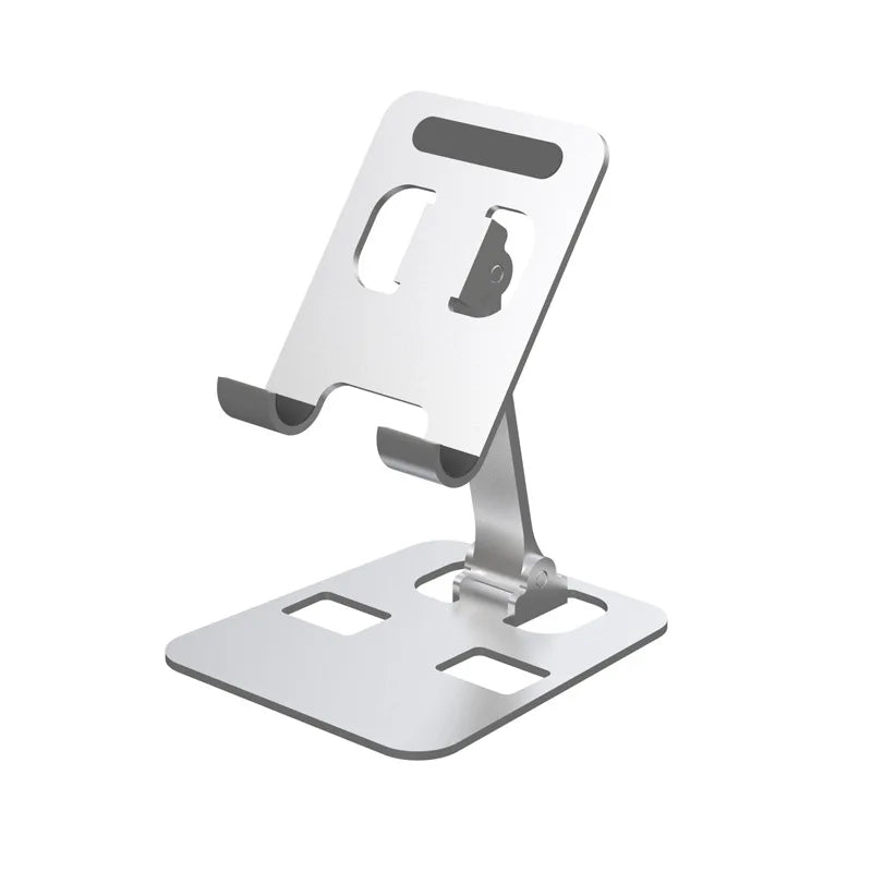 All Metal Aluminum 360 Rotation Mobile Phone Holder Universal Bracket Folding Double Shaft Design Stable Anti Fall