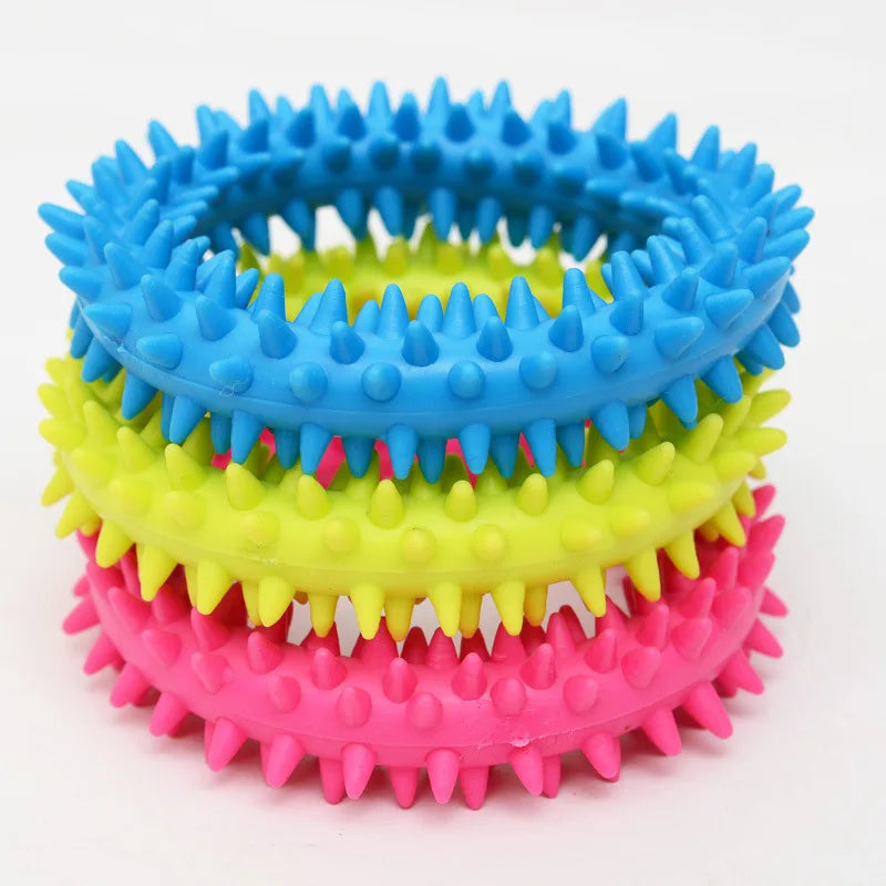 Jouet à mâcher en caoutchouc souple pour animaux de compagnie, résistant aux morsures, en forme d'os, pour broyer les dents, pour petits chiens, fournitures de dressage pour animaux de compagnie