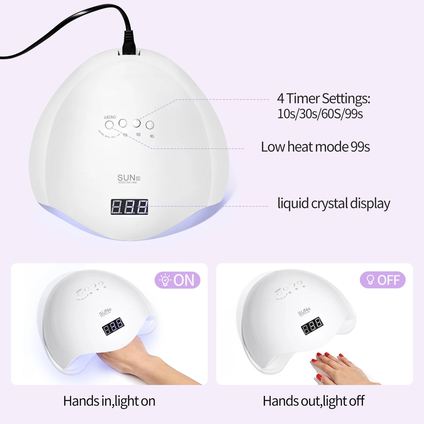 Lampe UV LED 48 W séchage rapide pour salon professionnel