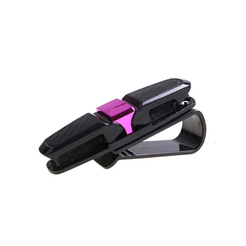 1pcs Car Glasses Holder Portable Eyeglasses Sunglasses Case Ticket Card Clamp Car Sun Visor Clip ABS Auto Accessories
