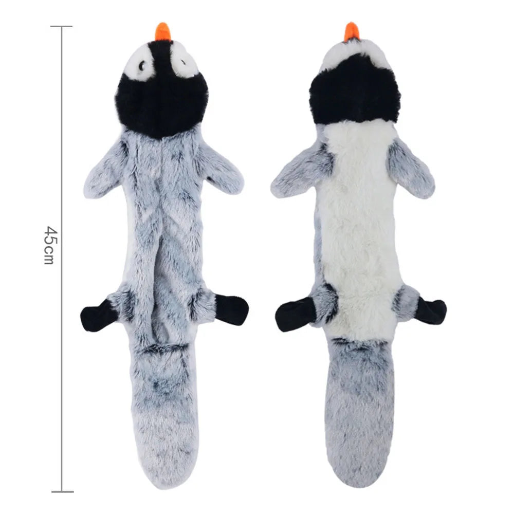 Jouet amusant pour chien, sans rembourrage, avec couineurs, en peluche durable, sans rembourrage, à mâcher