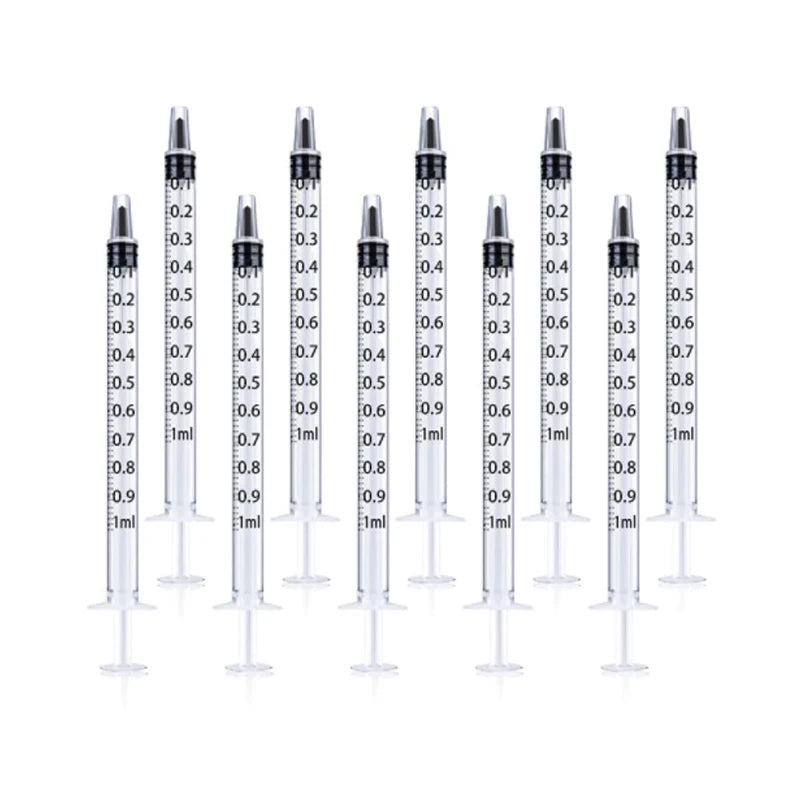 Lot de 2 à 20 seringues réutilisables en plastique de 1 à 10 ml pour mesurer les nutriments