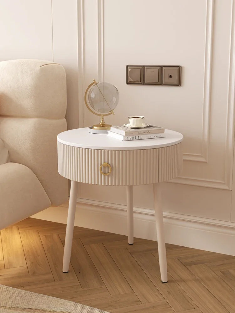 Metal Kawaii Night Table Storage Minimalist Japandi Nordic Trendy Bedside Table Modern Slate Meuble De Rangement Home Furniture