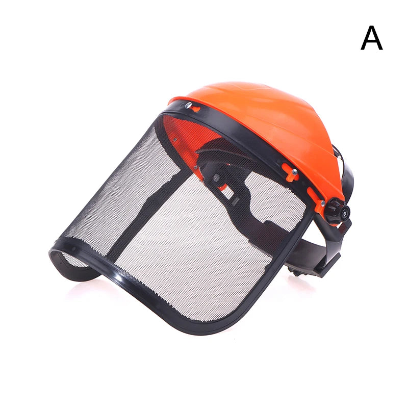 1PC Garden Grass Trimmer Safety Helmet Hat with Full Face Mesh Protective Mask for Logging Brush Cutter Forestry Protection