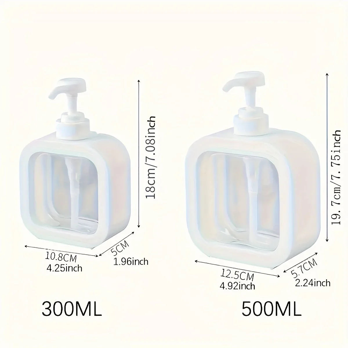 1pc- transparent split bottle, bathroom hand sanitizer preparation bottle, plastic press visual lotion