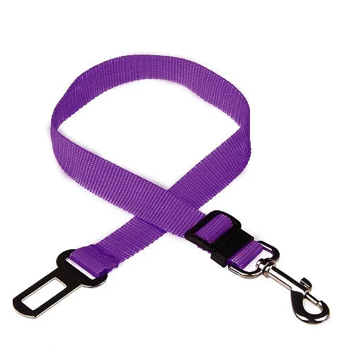 Ceinture de sécurité réglable pour chien et chat, harnais pour véhicule, clip de sécurité, levier de traction, colliers pour chien, accessoires pour chien