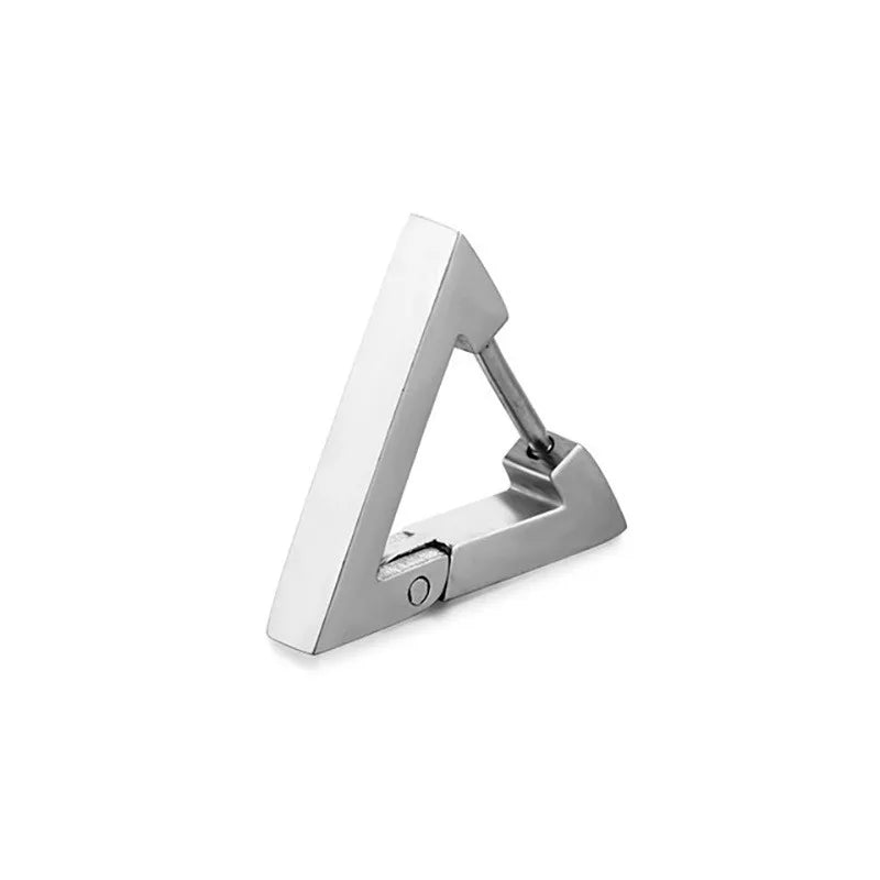 1 paire de boucles d'oreilles triangulaires punk . Acier inox