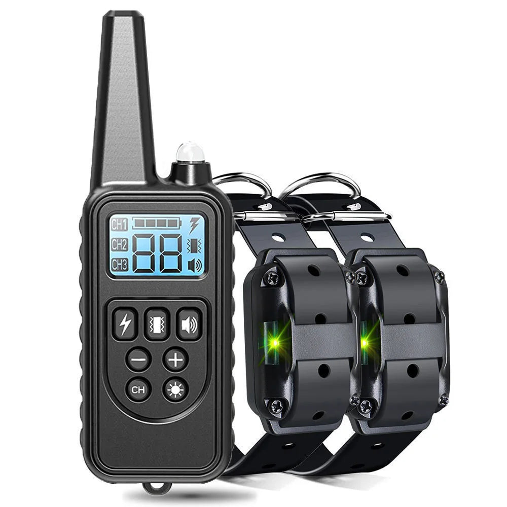 Collier de dressage électrique pour chien, rechargeable, anti-aboiements, anti-choc, anti-vibrations, étanche, avec clicker