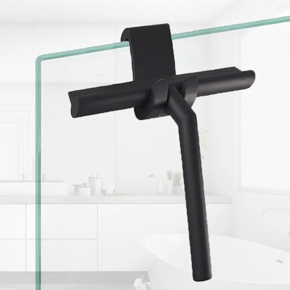 Bathroom Shower Squeegee Household Glass Wiper Window Mirror Silicone Scraper Shower Doors Hanging Squeegee Holder Cleaning Tool