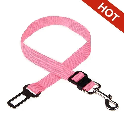 Ceinture de sécurité réglable pour chien et chat, harnais pour véhicule, clip de sécurité, levier de traction, colliers pour chien, accessoires pour chien