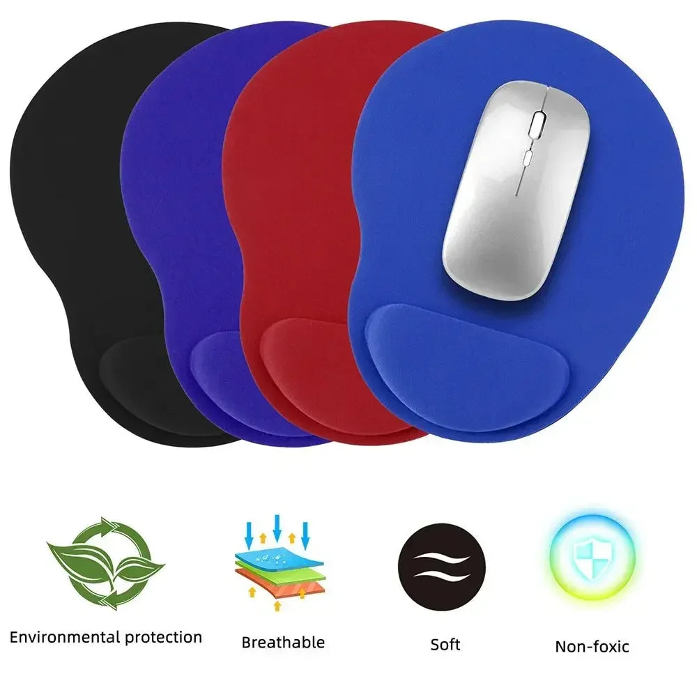 Tapis de souris ergonomique avec repose-poignet confortable et antidérapant, doux et confortable pour ordinateur portable