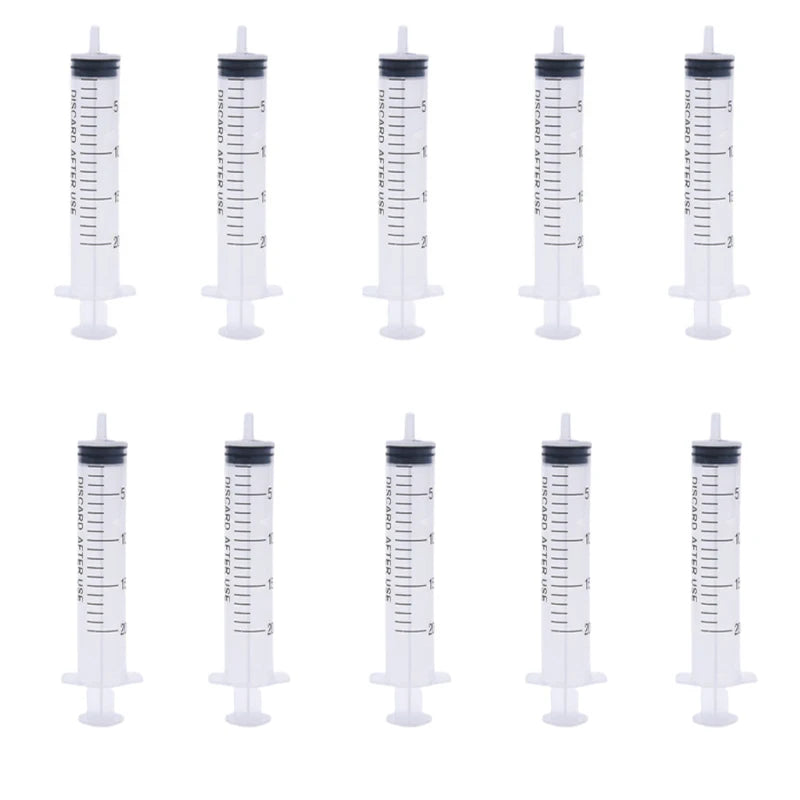 Lot de 2 à 20 seringues réutilisables en plastique de 1 à 10 ml pour mesurer les nutriments
