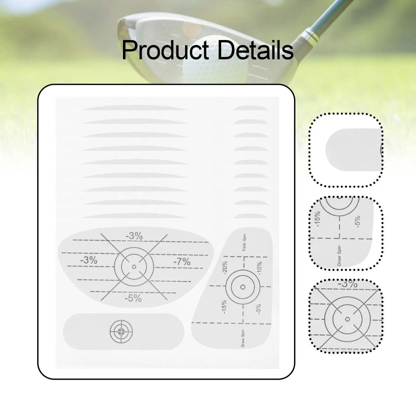 Lot de 10 étiquettes de marqueur de golf auto-adhésives