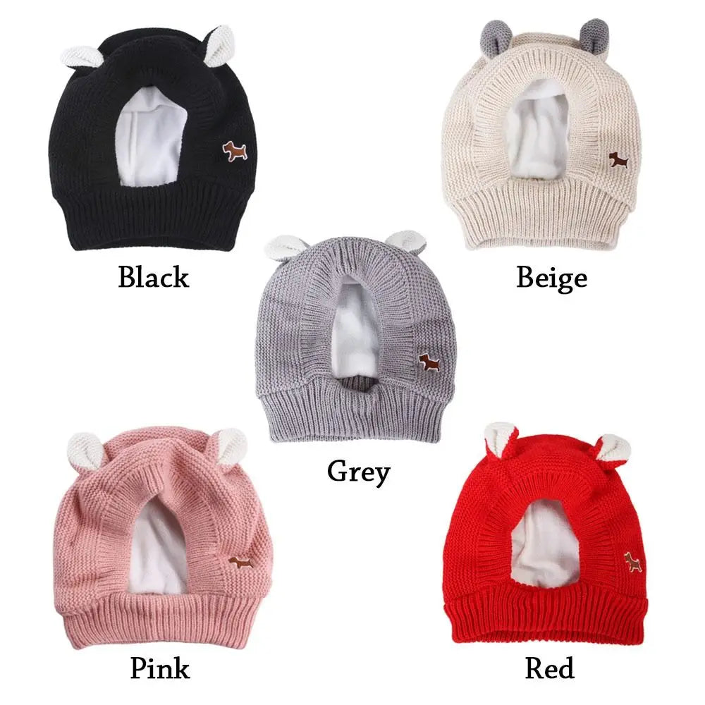 Cache-oreilles pour chiens, protection contre le bruit, bonnet tricoté, anti-anxiété, chaud pour l'hiver, pour chiens de taille moyenne et grande. Nouveau