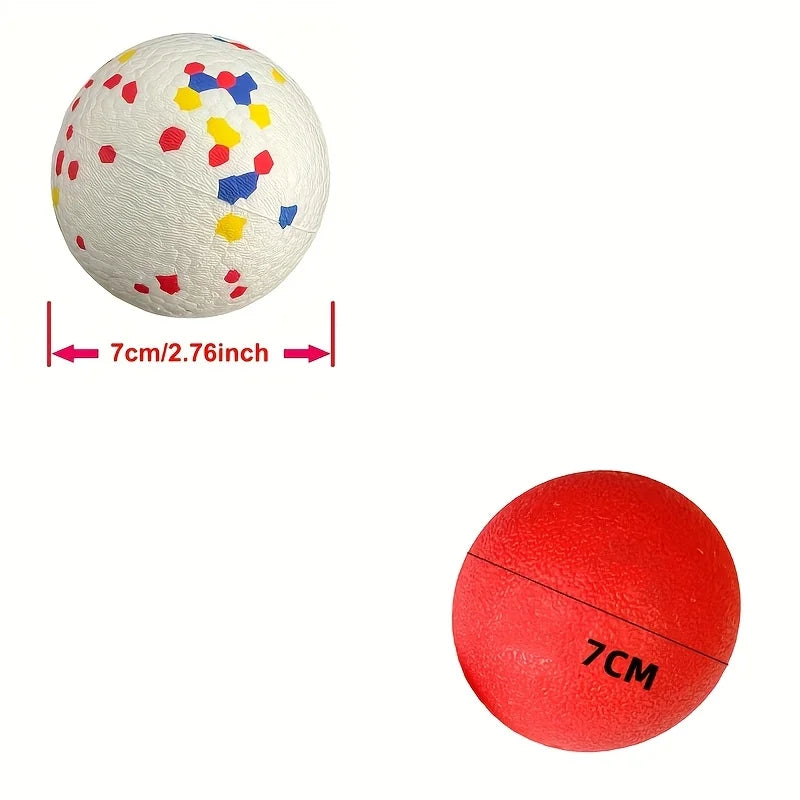 1/3/6/9Pcs Bite Resistant Solid Dog Ball Toys for Small Large Dogs High Elasticity E-TPU Pet Chew Ball Toy Interactive Puppy Toy