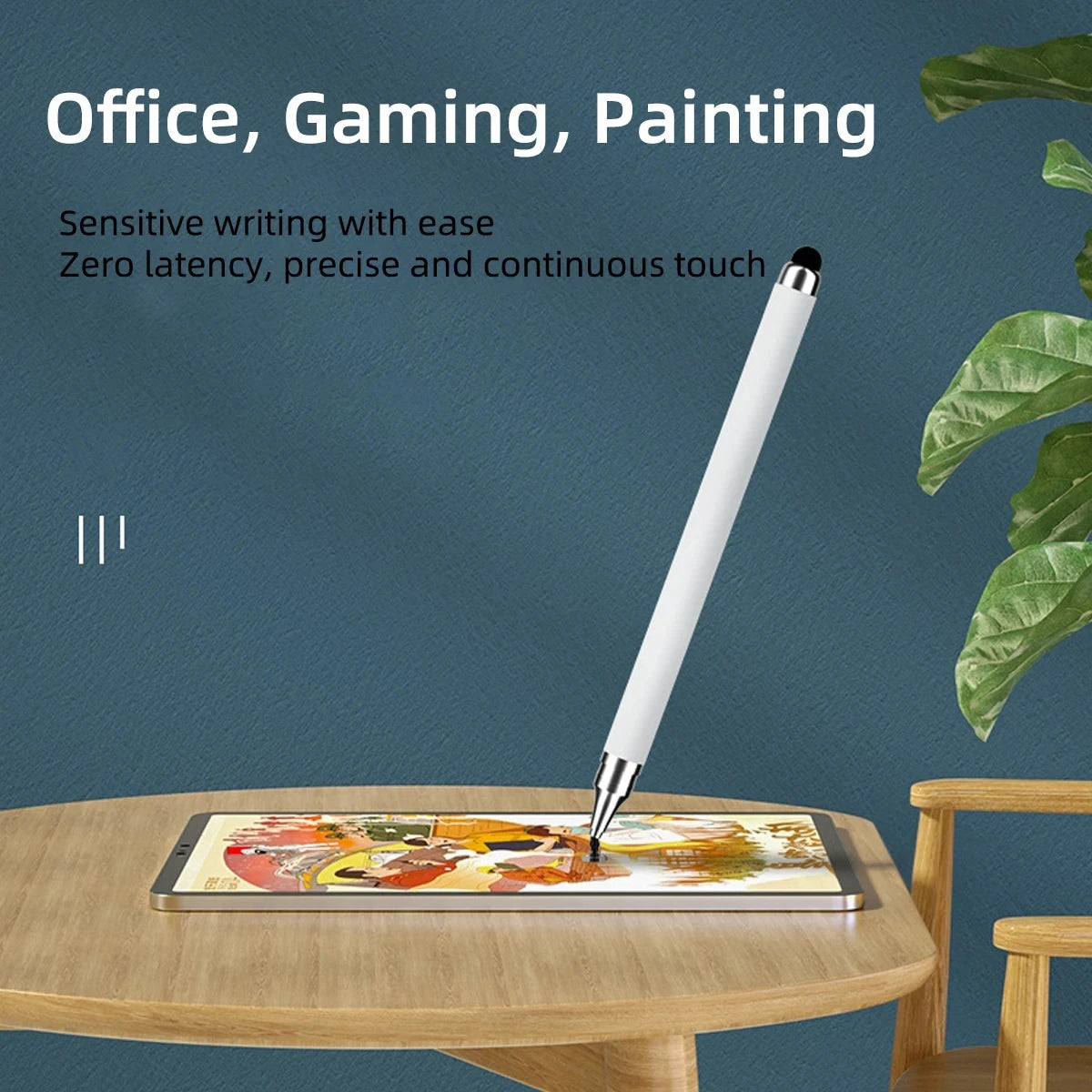Stylet capacitif à double tête, disque en silicone, stylet double usage, peinture, retouche de bureau, téléphone portable, tablette, stylo capacitif