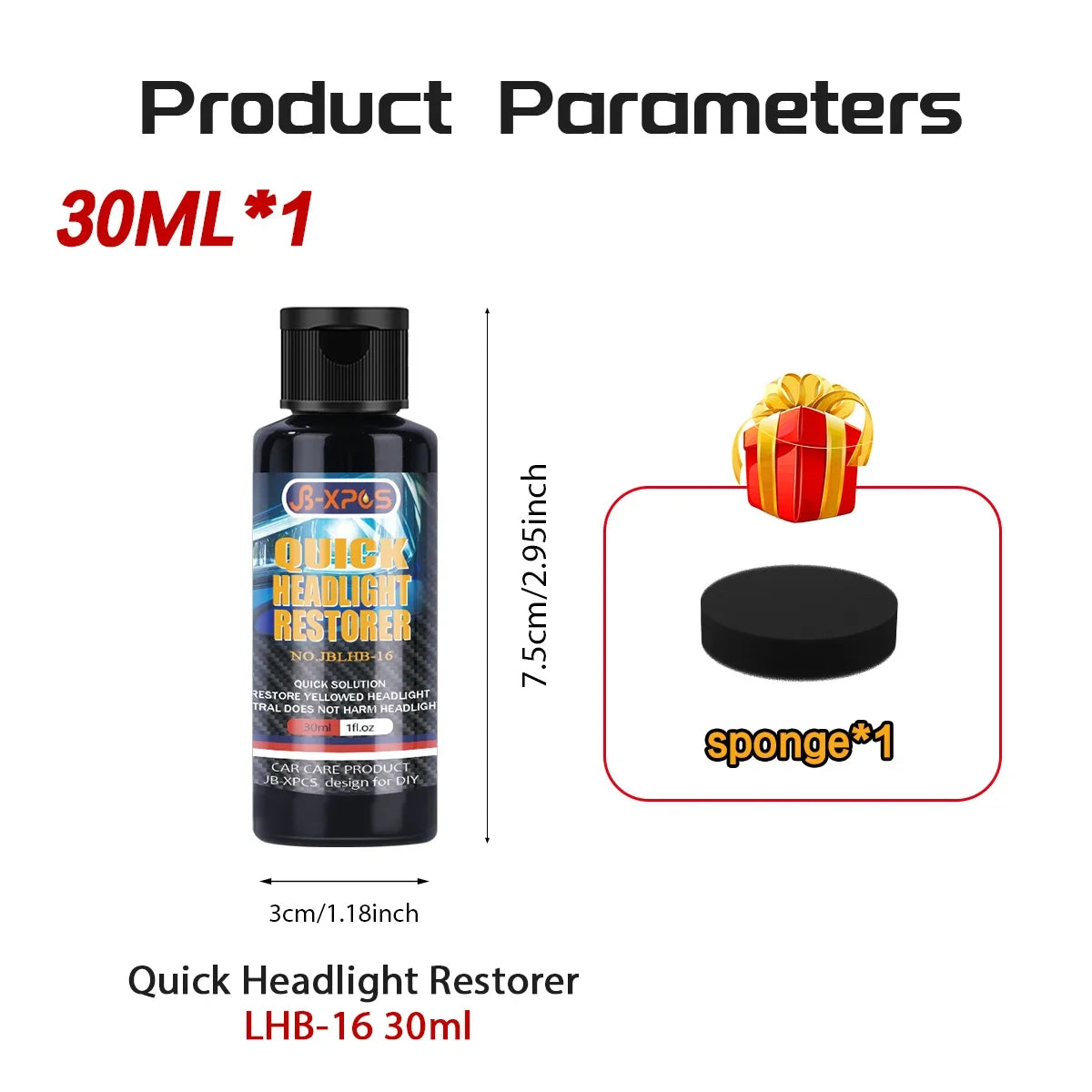 Car Quick Headlight Restoration Polishing Kits Headlamp Remover Repair Cleaning Remove Oxidation Headlight Polish Liquid LHB-16