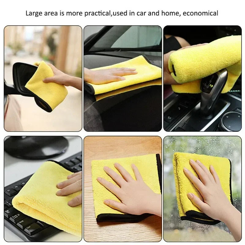 Lot de 1/10 serviettes de nettoyage en microfibre
