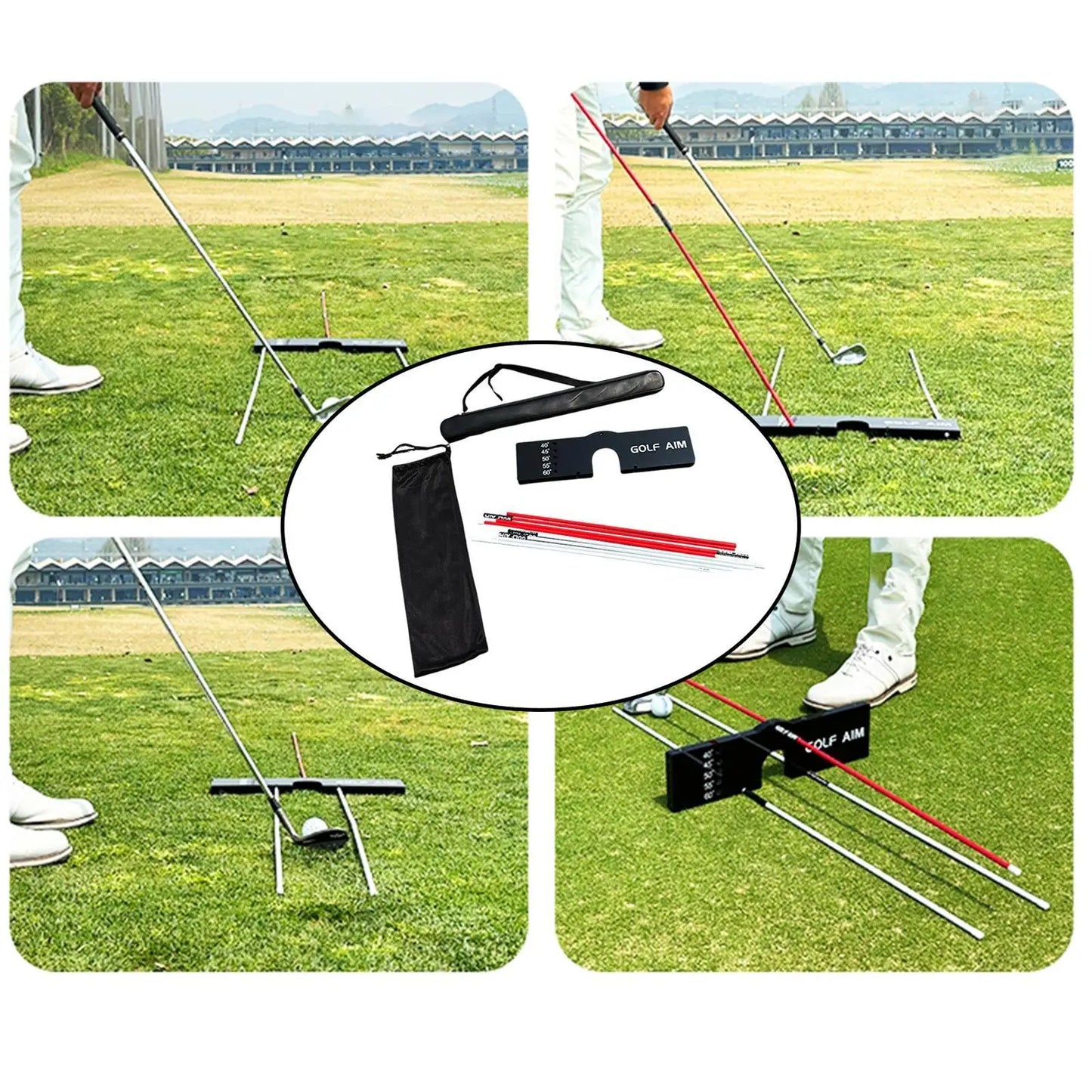 Accessoires d'aide à l'entraînement au golf, alignement de golf pour golfeur professionnel et amateur