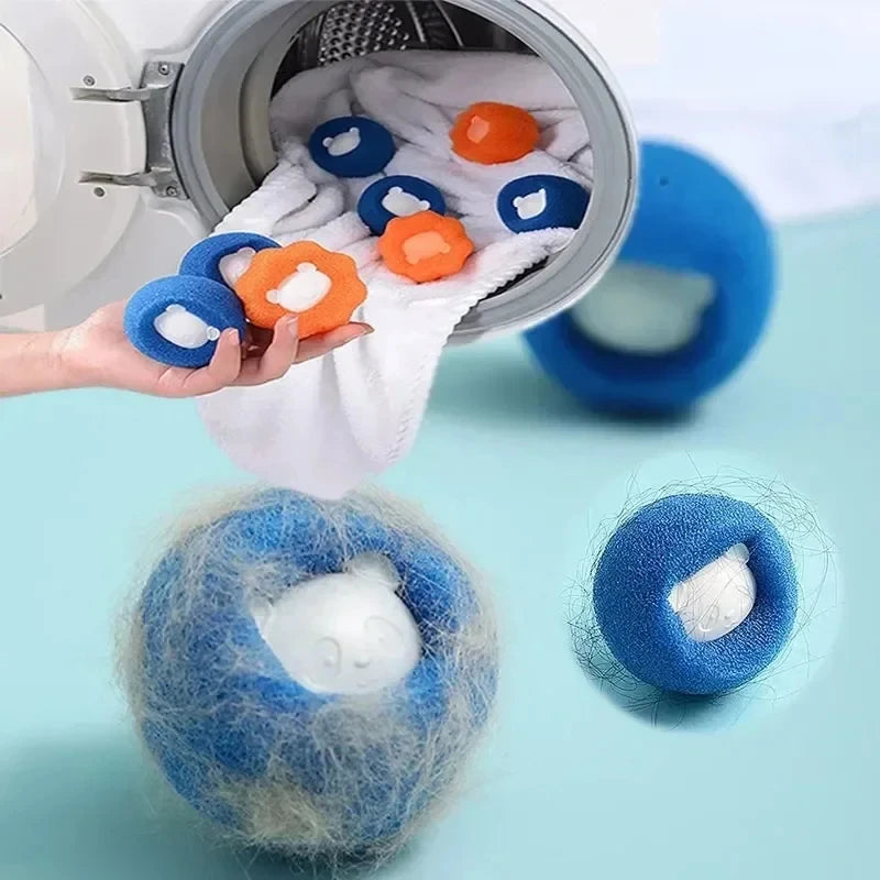 Pet Hair Remover for Washing Machine Reusable Cats Dogs Fur Sticker Hair Brush Lint Dust Collector Dryer Cleaning Laundry Tools