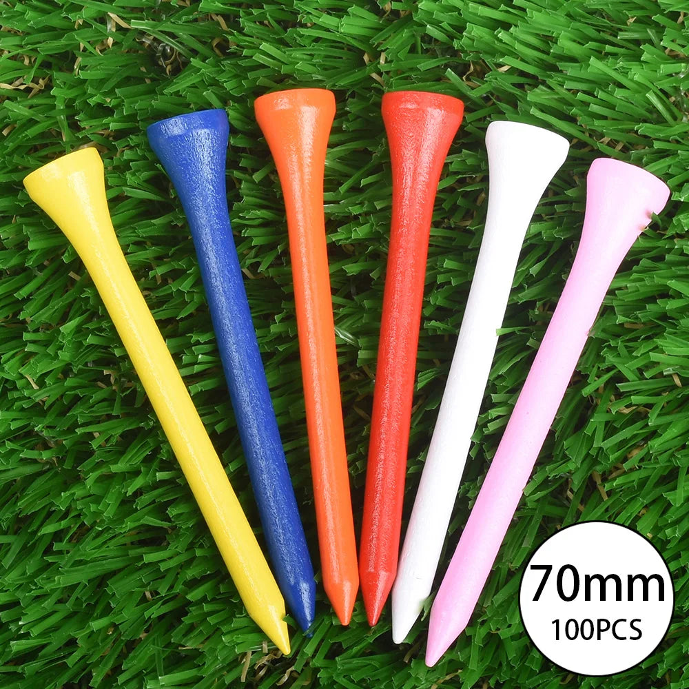 Lot de 100 tees de golf en bois