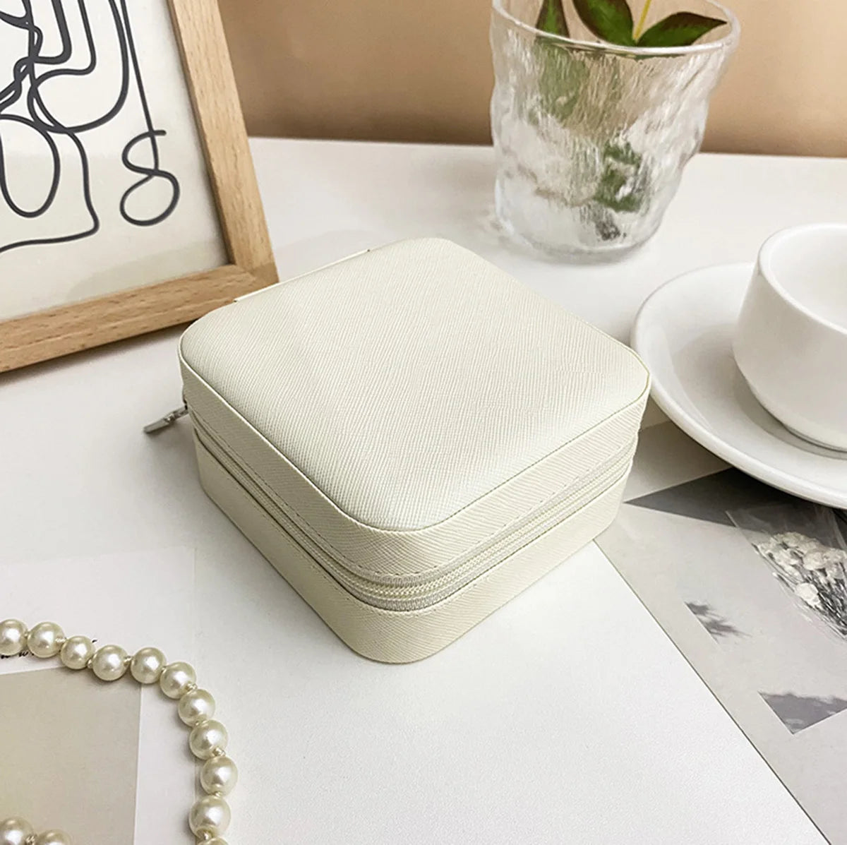 Mini boîte de rangement de voyage pour bijoux