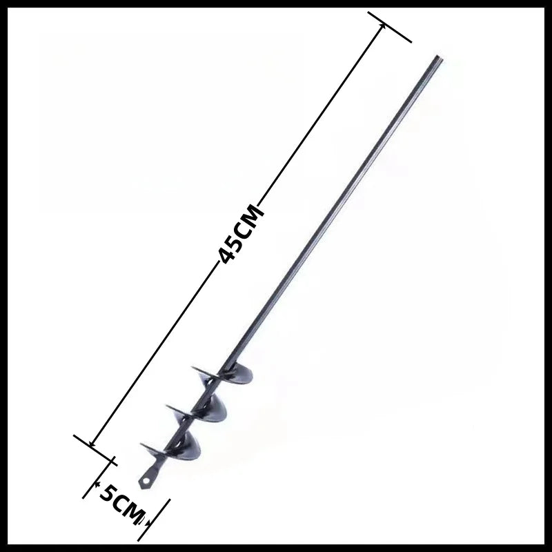 Metal Drill Bit Set Steel Gardening Tools Yard Spiral Rod Loose Soil Digging Pit Sowing Planting Flowers And Trees Plant Tool