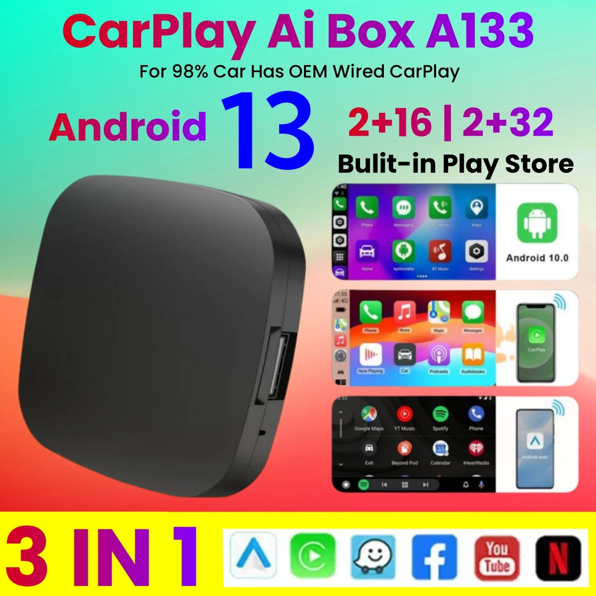 Carplay AI Box sans fil