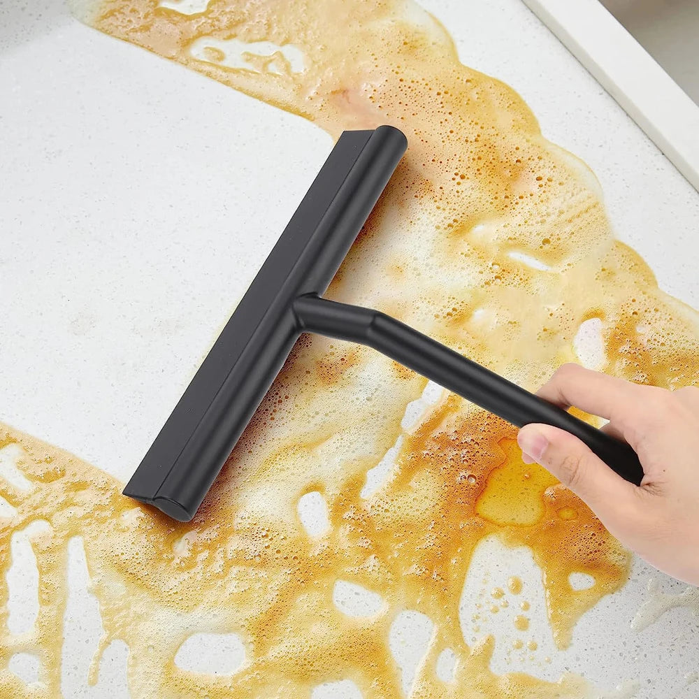 Bathroom Shower Squeegee Household Glass Wiper Window Mirror Silicone Scraper Shower Doors Hanging Squeegee Holder Cleaning Tool