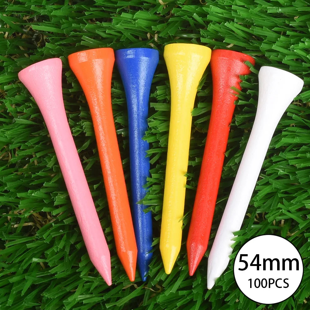 Lot de 100 tees de golf en bois