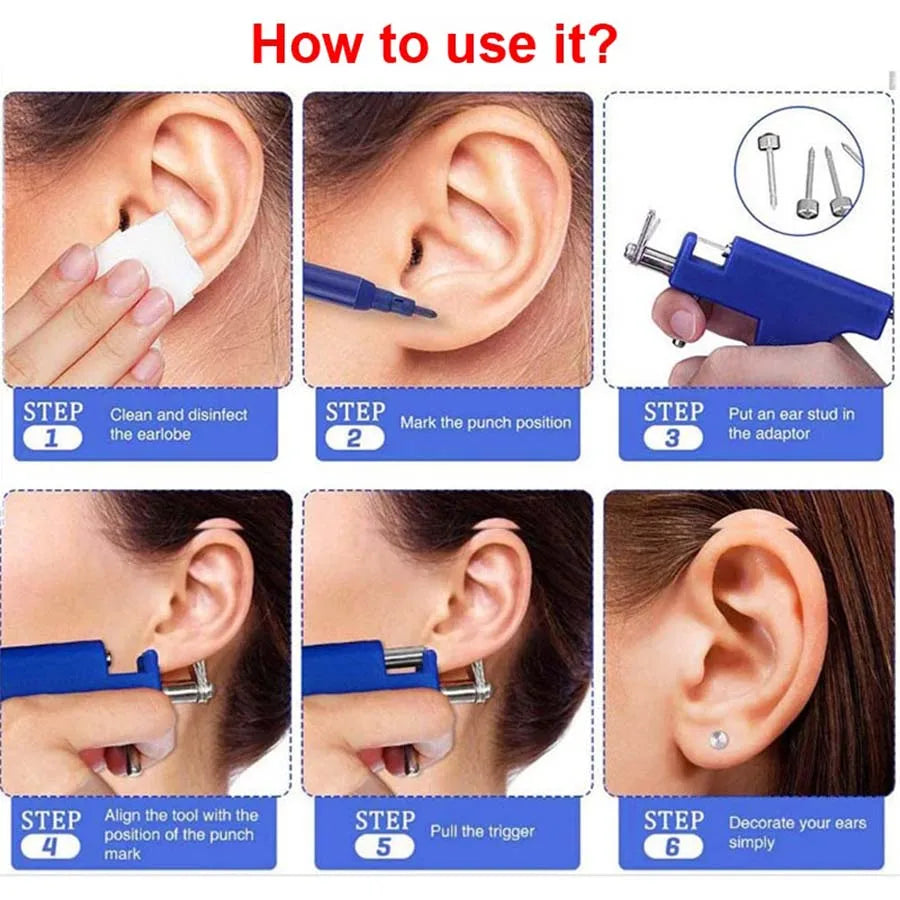 Kit de perçage d'oreilles professionnel