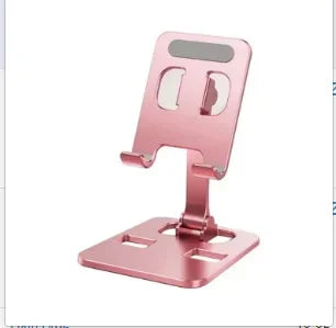 All Metal Aluminum 360 Rotation Mobile Phone Holder Universal Bracket Folding Double Shaft Design Stable Anti Fall