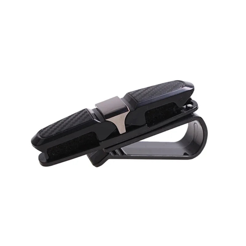 1pcs Car Glasses Holder Portable Eyeglasses Sunglasses Case Ticket Card Clamp Car Sun Visor Clip ABS Auto Accessories