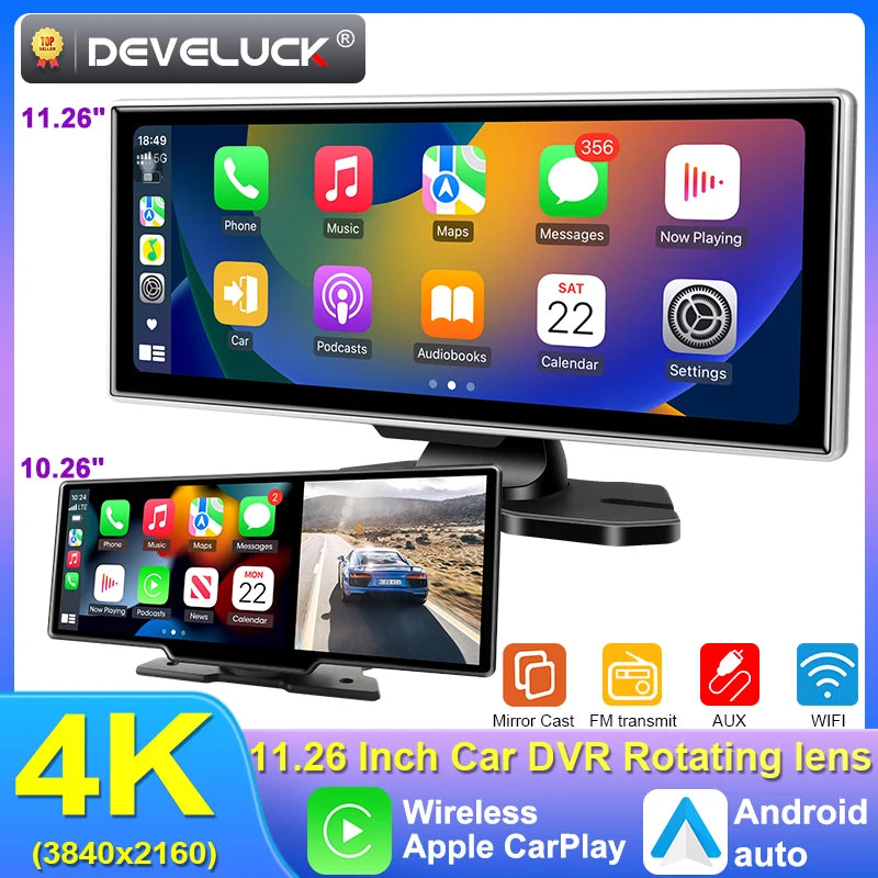 Caméra embarquée 4K 10/11,26 pouces