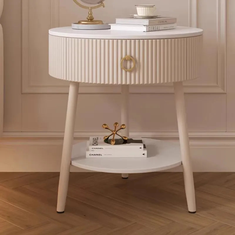 Metal Kawaii Night Table Storage Minimalist Japandi Nordic Trendy Bedside Table Modern Slate Meuble De Rangement Home Furniture