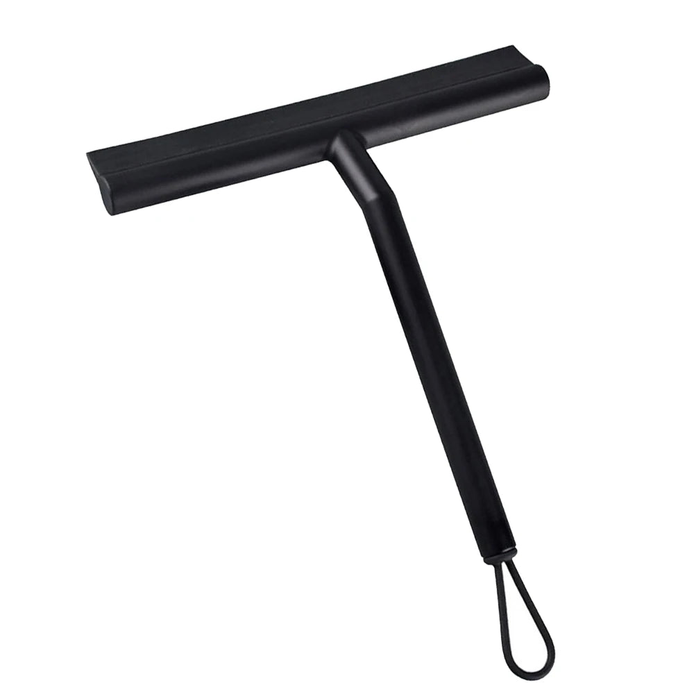 Bathroom Shower Squeegee Household Glass Wiper Window Mirror Silicone Scraper Shower Doors Hanging Squeegee Holder Cleaning Tool