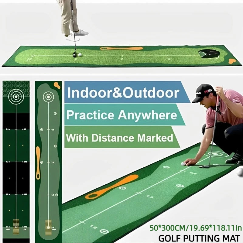 Tapis de golf 50 x 300 cm, équipement d'intérieur pour la maison, le bureau, la pratique, durable, et en extérieur
