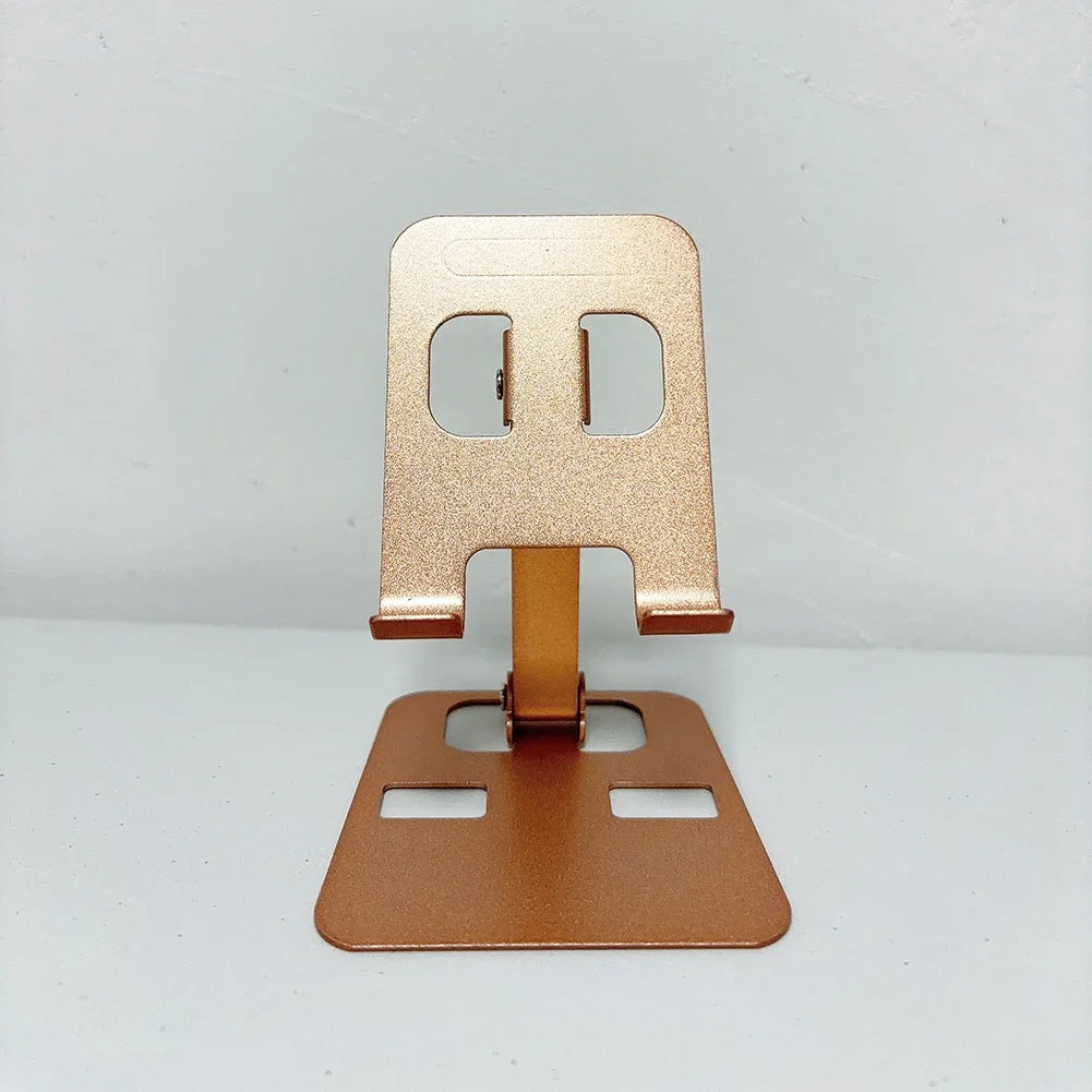 All Metal Aluminum 360 Rotation Mobile Phone Holder Universal Bracket Folding Double Shaft Design Stable Anti Fall