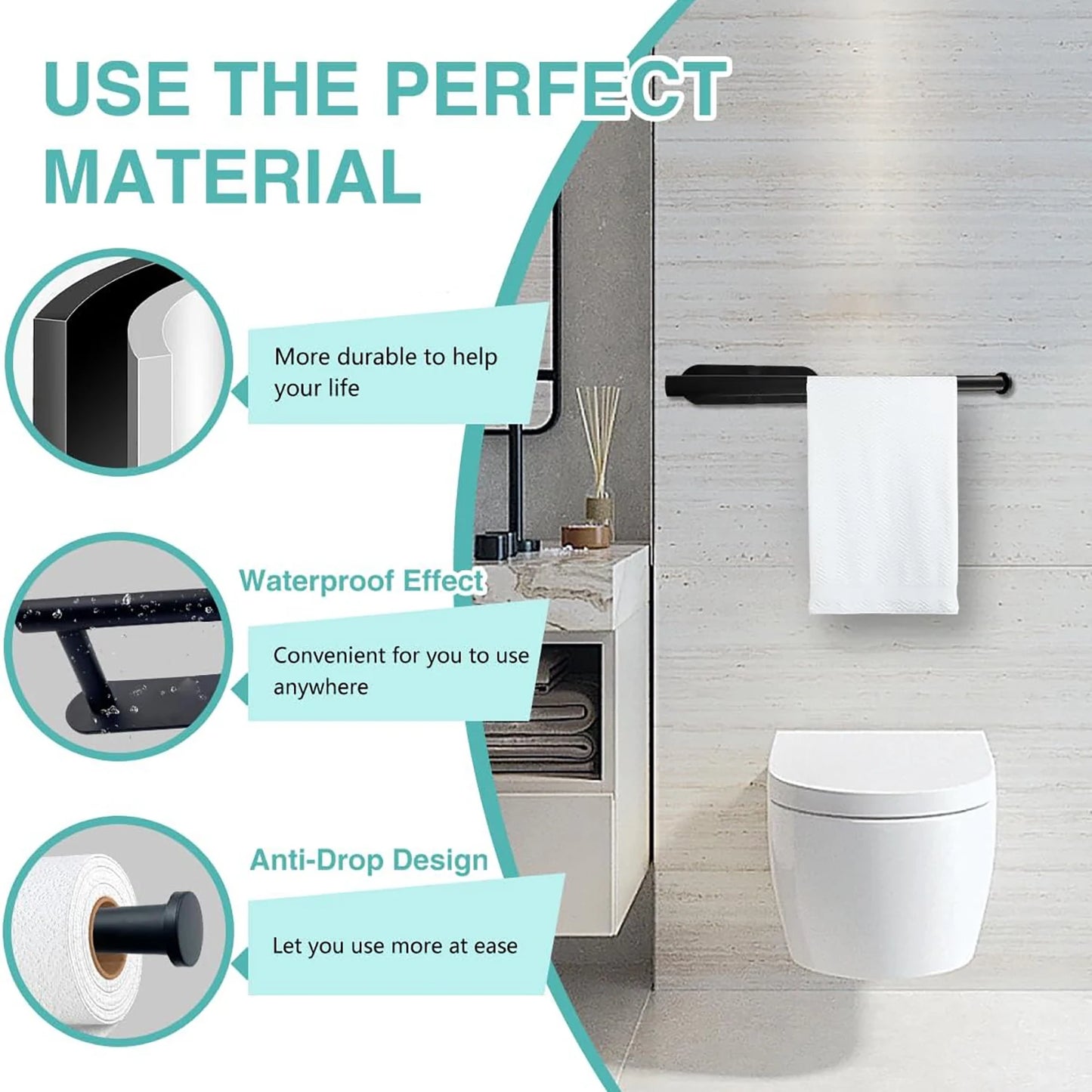 Porte-essuie-tout adhésif pour cuisine, distributeur de papier toilette, meuble de rangement, porte-serviettes, accessoires de salle de bain