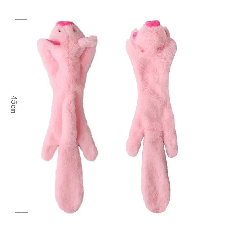 Jouet amusant pour chien, sans rembourrage, avec couineurs, en peluche durable, sans rembourrage, à mâcher