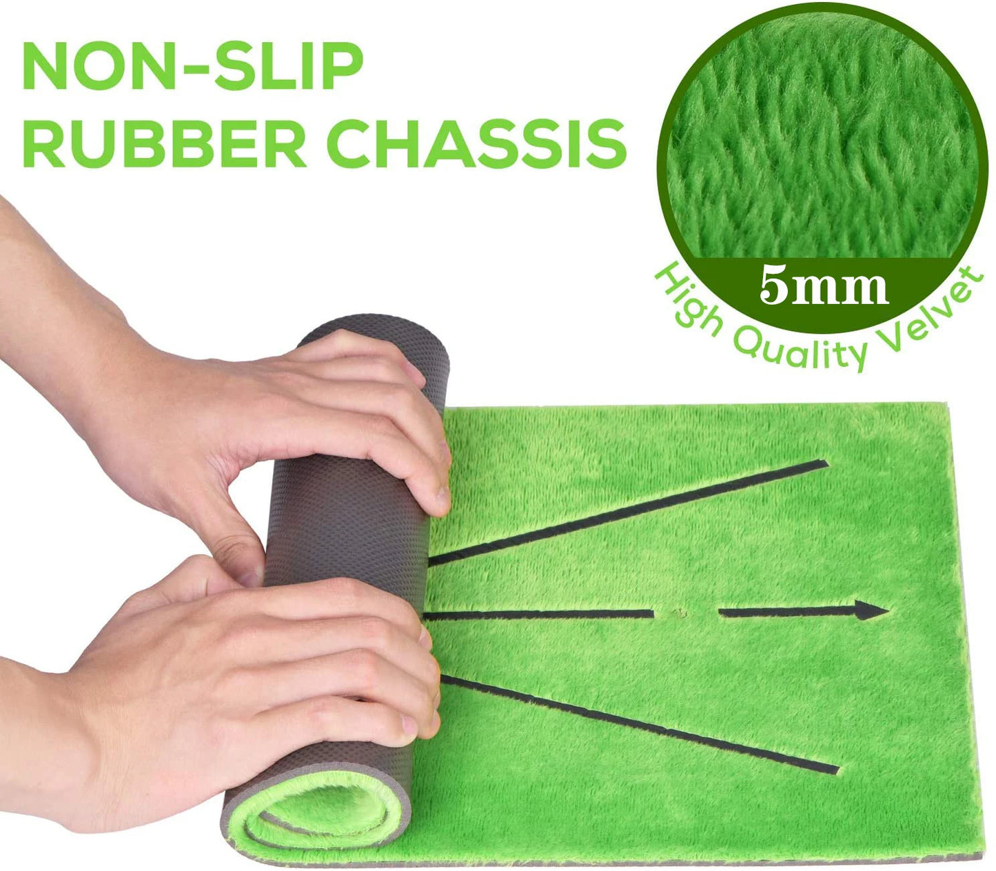 Tapis d'entraînement de golf, piste de swing, tapis de marquage d'entraînement, détection de trace de balle de frappe, tapis de détection directionnelle