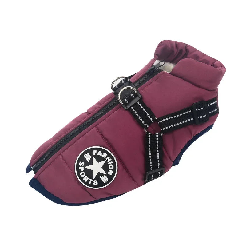 Veste pour chien avec harnais, vêtements d'hiver chauds pour chien, manteau imperméable pour petit chien, chihuahua, bouledogue français