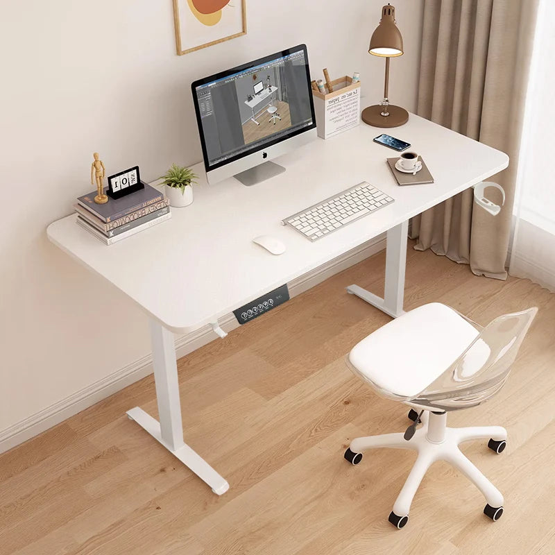 Bureau réglable en hauteur, bureau debout, bureau de mouvement, bureau d'ordinateur intelligent, bureau d'étude, bureau de jeu d'apprentissage.