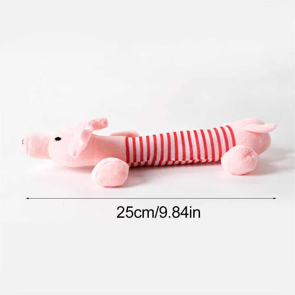 Jouet amusant pour chien, sans rembourrage, avec couineurs, en peluche durable, sans rembourrage, à mâcher
