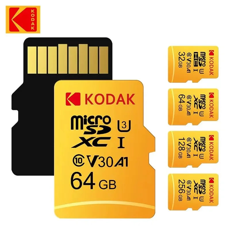 Kodak 32GB-256GB Micro SD Memory Card - High Speed Class 10 U3 UHS-I for Smartphones, Digital Cameras, Tablets and Drones