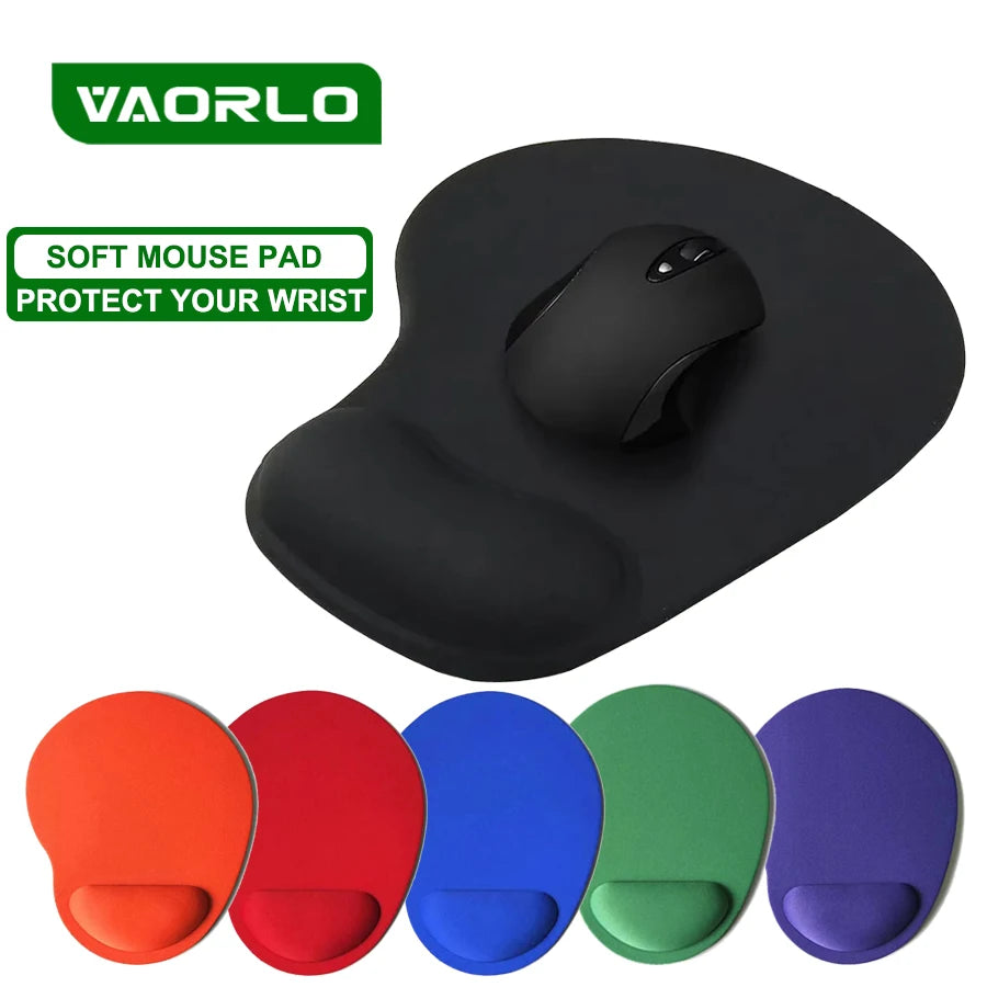 Tapis de souris ergonomique avec repose-poignet confortable et antidérapant, doux et confortable pour ordinateur portable